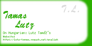 tamas lutz business card